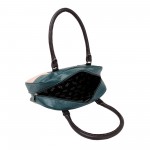 Beau Design Stylish  Green Color Imported PU Leather Casual Handbag With Double Handle For Women's/Ladies/Girls